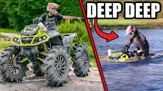 Giant FOURWHEELER VS FLOODED BACKYARD [upl. by Woodberry317]