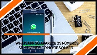 Como resolver quando os contatos do whatsapp só aparecem os números e não o nome [upl. by Senalda]