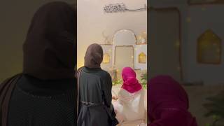 🕌✨ Mayeesha Maryam and Fatima built a masjid at their home for Ramadan 2023 [upl. by Reena]