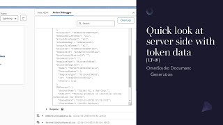 Quick look at OmniStudio server side document generation with token data EP19 [upl. by Mariano]