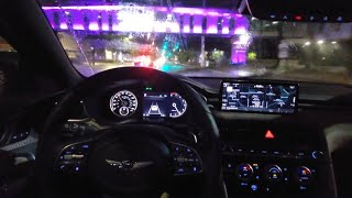 2022 Genesis G70  Night Drive POV [upl. by Eceinal]