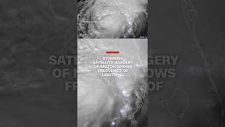 Stunning satellite imagery of Hurricane Milton shows frequency of lightning [upl. by Anelej263]