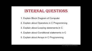 C important questions c c programming important questions [upl. by Attirb432]