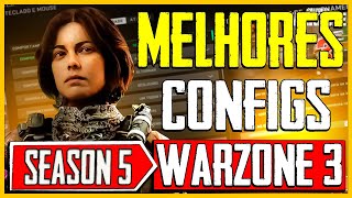 ATUALIZADO MELHORES CONFIGURAÃ‡Ã•ES WARZONE 3 SEASON 5  CONTROLEMOUSE AUDIO e GRÃFICOS [upl. by Lovash266]