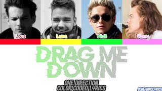 One Direction Drag Me Down Lyrics Color Coded Lyrics [upl. by Fattal]