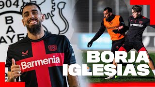 Bienvenido Borja 🇪🇸  Die ersten Stunden von WinterNeuzugang Iglesias bei Bayer 04 [upl. by Screens]