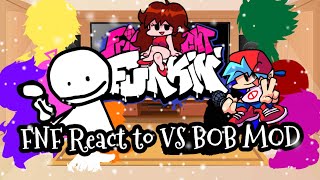 FNF React to VS BOB MODFRIDAY NIGHT FUNKINElenaYT [upl. by Ennire]