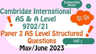 AS Level Physics 970221  MayJune 2023  Paper 2  AS Level Structured Questions  Solved  Part 1 [upl. by Grados911]