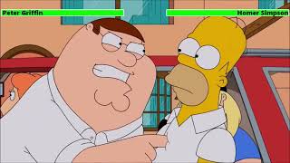 Peter Griffin vs Homer Simpson with healthbars 12 [upl. by Gall434]