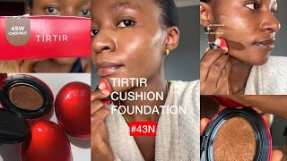 TIRTIR Red Cushion Foundation on Dark Skin tirtir foundation kbeauty [upl. by Fonville]