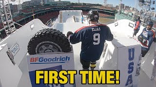 Hockey Players try Red Bull Crashed Ice Track for the first time WITHOUT Practice [upl. by Arik]