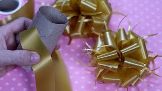 Como hacer moños con cinta  moños para regalo  gustavo gg  DIY [upl. by Weight]