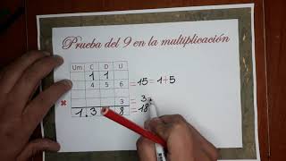 Prueba del 9 en la multiplicación [upl. by Sofia987]