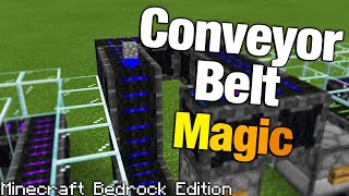 Conveyor Belts on Minecraft Bedrock Edition Making Automation Easier quotProject DRPquot [upl. by Neibart]