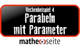 Parabel mit Parameter berechnen Beispiel 4  A0419 [upl. by Xirtaeb]