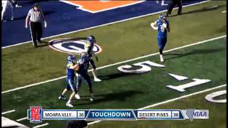 Moapa Valley QB Zach Hymas throws the game winning TD pass to WR Rj Hubert in OT [upl. by Rois]