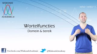 Domein en bereik van wortelfuncties vwo B  WiskundeAcademie [upl. by Yrollam759]