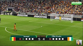 Sénégal vs Côte dIvoire  Penalty Shootout 2024  Coupe dAfrique des Nations 2023  PES Gameplay [upl. by Mannuela567]