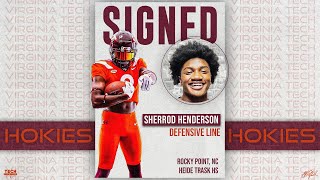 Sherrod Henderson Signs With Virginia Tech [upl. by Panchito]