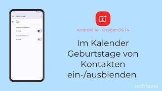 Im Kalender Geburtstage von Kontakten einausblenden  OnePlus Android 14  OxygenOS 14 [upl. by Settera750]