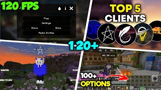 Top 5 Best Clients For Minecraft Pocket Edition 120  FPS Boost Clients for MCPE  MCPE Clients [upl. by Beffrey426]