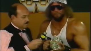 Mean Gene Okerlund interviews Macho Man Randy Savage 01181986 [upl. by Nnylak]