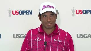 Hideki Matusyama Friday Flash Interview 2024 US Open Championship · Round 2 © USGA [upl. by Ardena795]