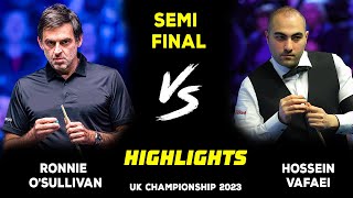 Ronnie O Sullivan vs Hossein vafaei semifinal  short highlights  UK championship snooker 2023 [upl. by Luben]