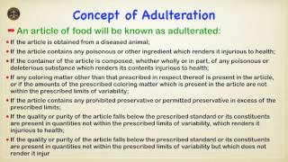 Prevention of Food Adulteration Act 1954 [upl. by Tavis242]