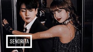 🐰Lizkook🐱 Lisa blackpink amp Jungkook bts • senorita • fmv [upl. by Ocire]