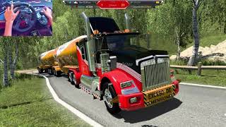 DOUBLE TRAILER GAS TANKERS I KW T800 I 4K ATS [upl. by Ashraf667]