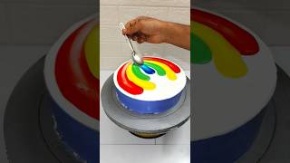 Cake Making New colourful Multi Colour Cake Design cake video shorts trending viralvideo food [upl. by Clothilde44]