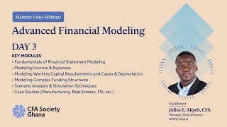 Day 3  Advanced Financial Modeling Training  CFA Society Ghana [upl. by Ihtac]