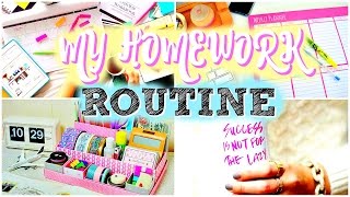 MY SCHOOL HOMEWORK ROUTINE  How To Do Your Homework [upl. by Florette690]