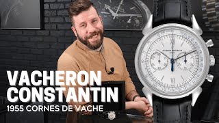 Vacheron Constatin 1955 Cornes de Vache Platinum 5000H Watch Review  SwissWatchExpo [upl. by Eanwahs]