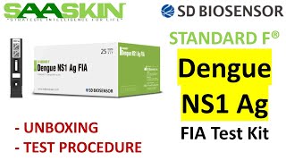 SD Biosensor STANDARD™ F Dengue NS1 Ag FIA Test Kit  UNOXING  TEST PROCEDURE  10DEN10D [upl. by Enimzzaj]