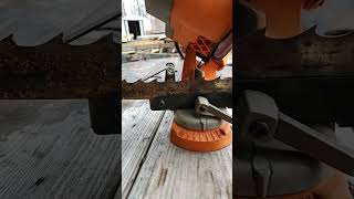 Bandsaw sawmill home made blade sharpener [upl. by Ameluz]