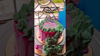 Easy dripping design on cakecake youtubeytshortscakedesign viralshortviralshortsbirthdaycake [upl. by Anaerol476]