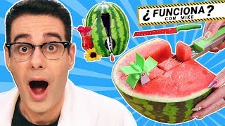 Probando 7 INVENTOS GENIALES de COCINA para SANDÍAS ¿Funcionan con Mike [upl. by Aipotu]