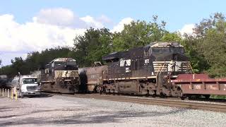 Trainspotting NS 4136 leads NS 376 through Faulkner Lane [upl. by Lourie36]