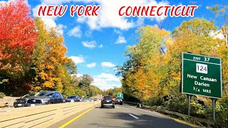 NYC DRIVEFROM QUEENS TO CONNECTICUTSHOWING OFF SOME BEAUTIFUL FOLIAGE ON MERRIT PKWY [upl. by Gapin134]