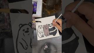 We bare bears painting 🐻🐻‍❄️🐼♥️  Canvas Art paintingideas art foryou ArtistEman11 [upl. by Christoper]