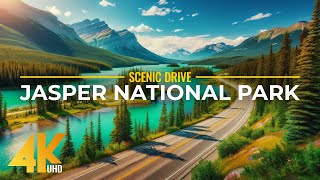 Exploring Incredible Landscapes of Jasper National Park Canada  4K Scenic Drive Video with Music [upl. by Spike]