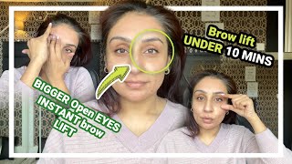 Face yoga for instant eyebrow lift  non surgical eyebrow lift [upl. by Burck]