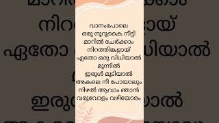 Vaanam pole  song lyrics  malayalam music video [upl. by Tremayne]