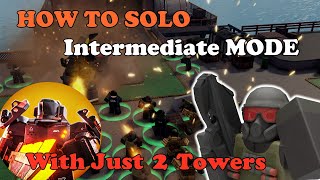 How To SOLO TRIUMPH Intermediate Mode With Just 2 TOWERS  Tower Defense X [upl. by Eneleahs]