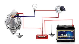 Car Alternator Wiring Diagram  3 Wire Alternator Diagram  How to Connection  Car Alternator [upl. by Aiyt896]