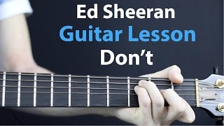 Ed Sheeran  Dont Acoustic Guitar Lesson EASY beginner [upl. by Locklin]