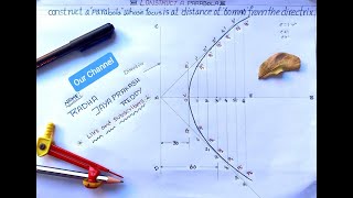 PARABOLA IN ENGINEERING DRAWING IN TELUGU [upl. by Lacey611]