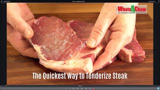 The Quickest Way to Tenderize Steak  How to Tenderize Steak with a Meat Mallet [upl. by Bainbridge]